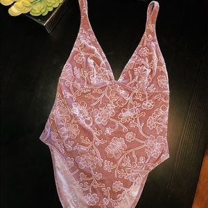 Velvet lilac bodysuit